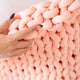 Therapy Woven Weighted Blanket - Peach Pink